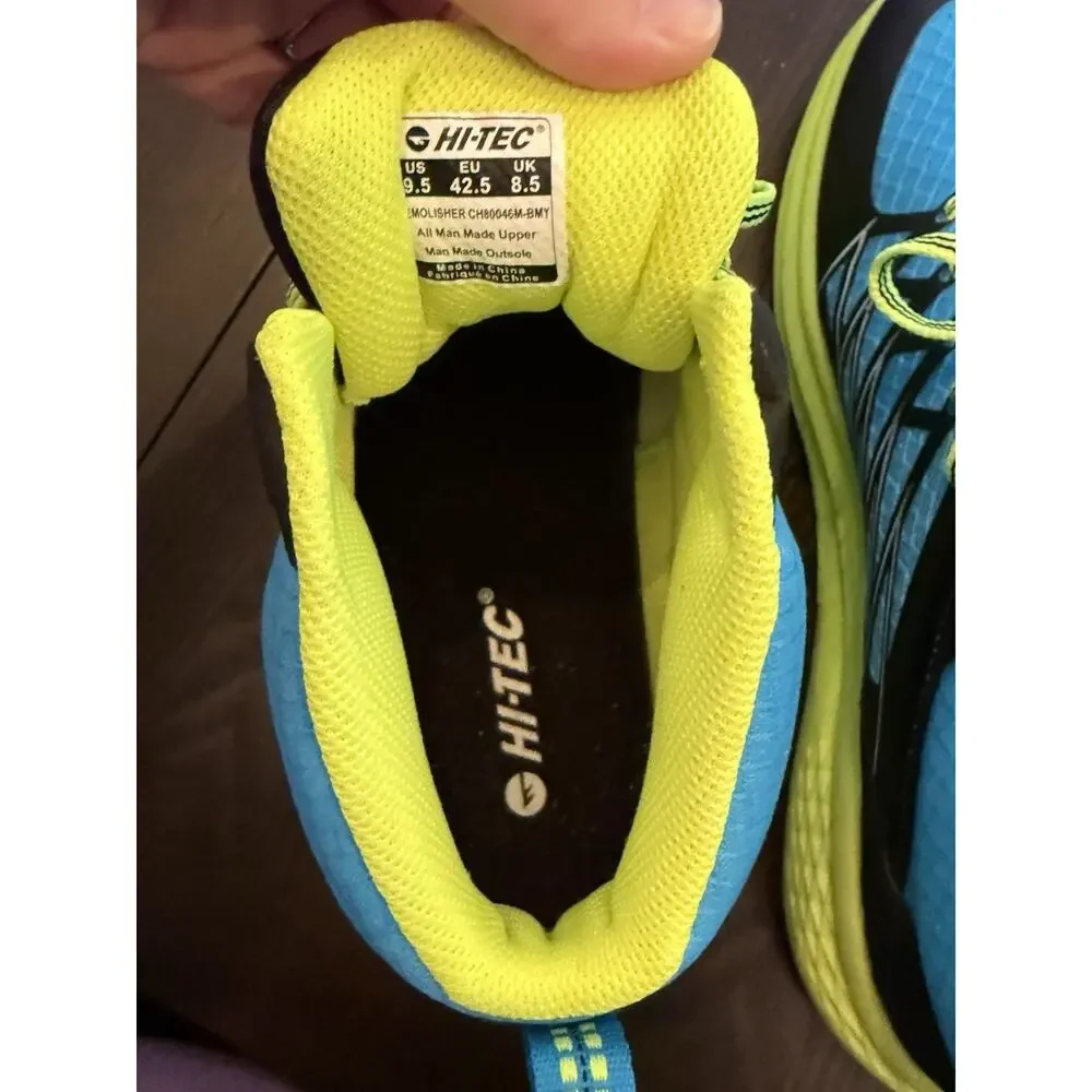 HI-TEC Demolisher Mid Men's Athletic Shoes Synthetic Black/Blue/Yellow 9.5